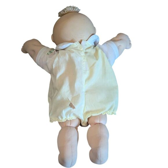 Vintage 1982 Coleco Cabbage Patch Kids Bald Baby Doll Yellow Outfit Elephant - Picture 5 of 5